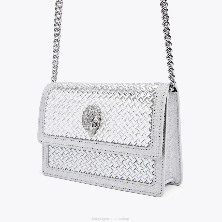 femei combinație de metal Kurt Geiger london shoreditch small cross body N02B130 | saci