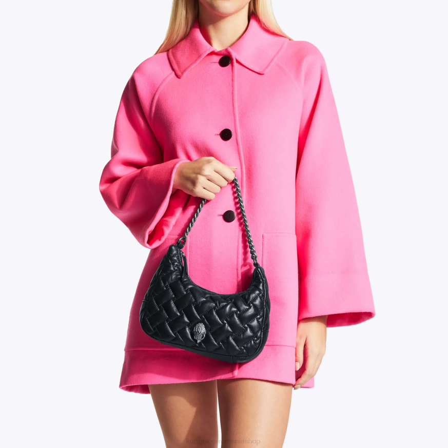 femei combinație de negru Kurt Geiger corp multi cross din piele london N02B278 | saci