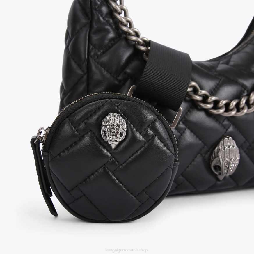 femei combinație de negru Kurt Geiger corp multi cross din piele london N02B278 | saci