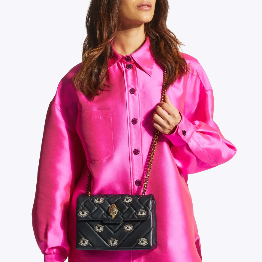 femei combinație de negru Kurt Geiger london medium kensington bag eye N02B80 | saci