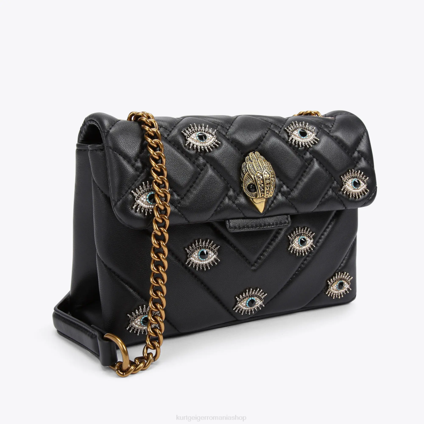 femei combinație de negru Kurt Geiger london medium kensington bag eye N02B80 | saci