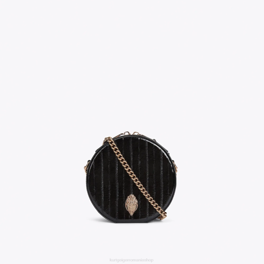 femei negru Kurt Geiger geantă shoreditch rotundă londrană N02B136 | saci