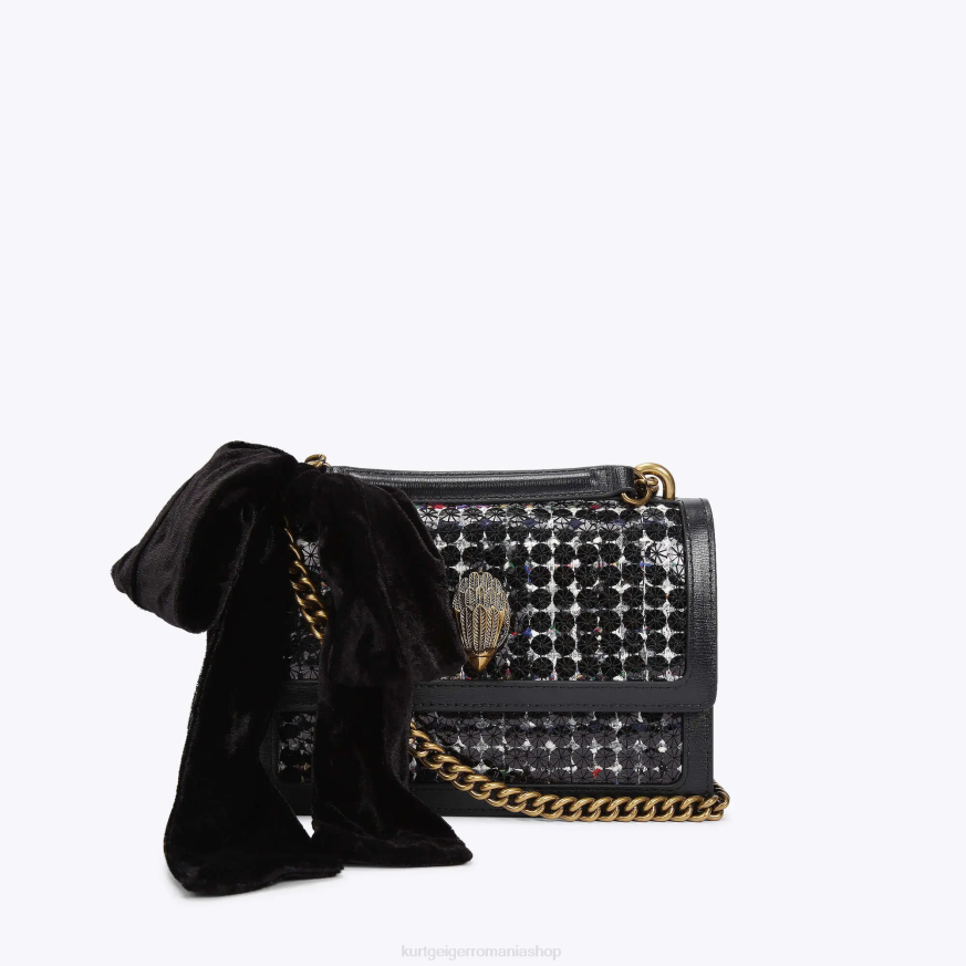 femei negru Kurt Geiger london shoreditch small cross body N02B140 | saci