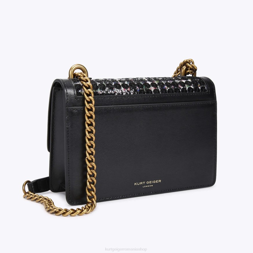 femei negru Kurt Geiger london shoreditch small cross body N02B140 | saci