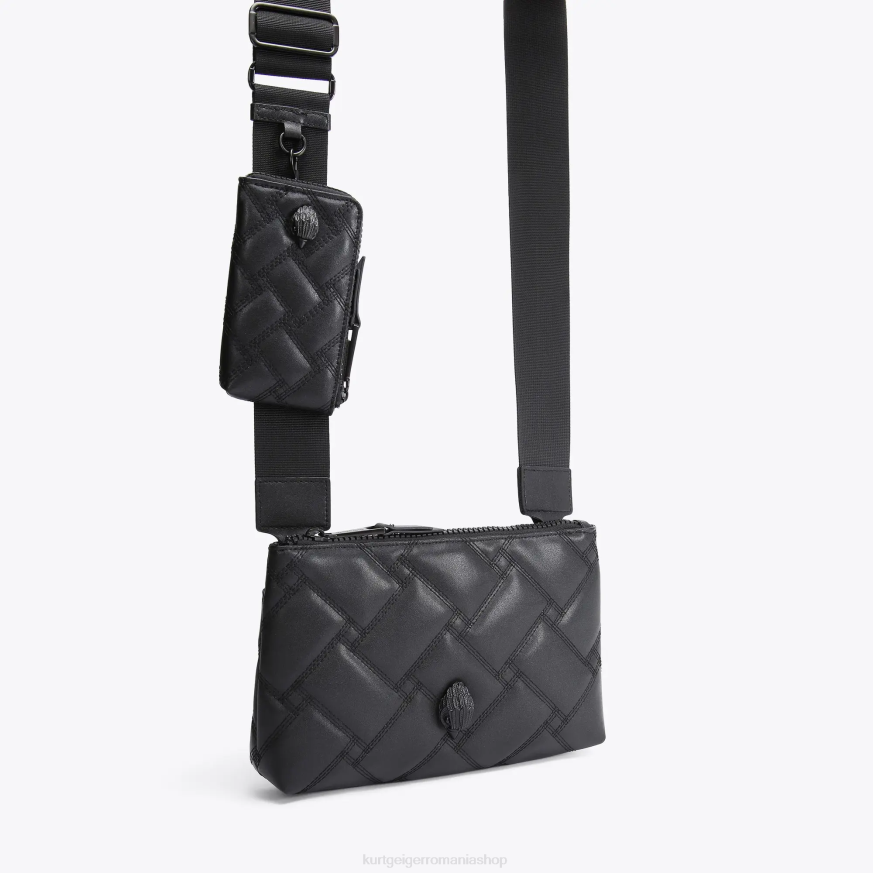 femei negru Kurt Geiger londra kensington crossbody N02B103 | saci