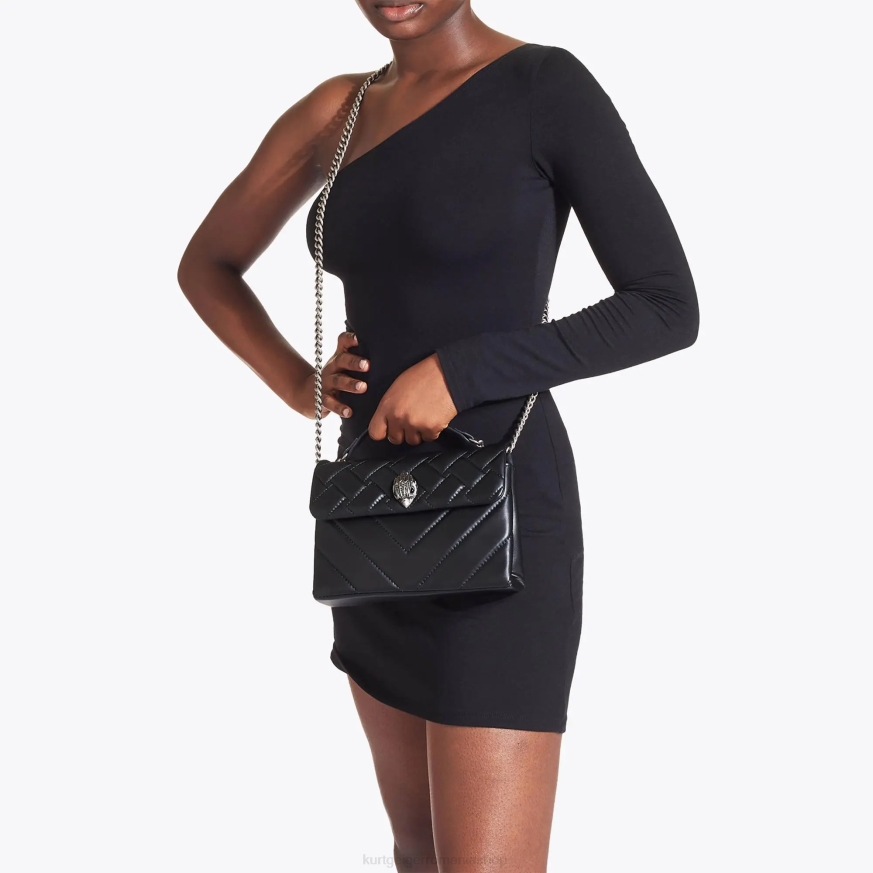 femei negru Kurt Geiger piele london mediu kensington N02B99 | saci