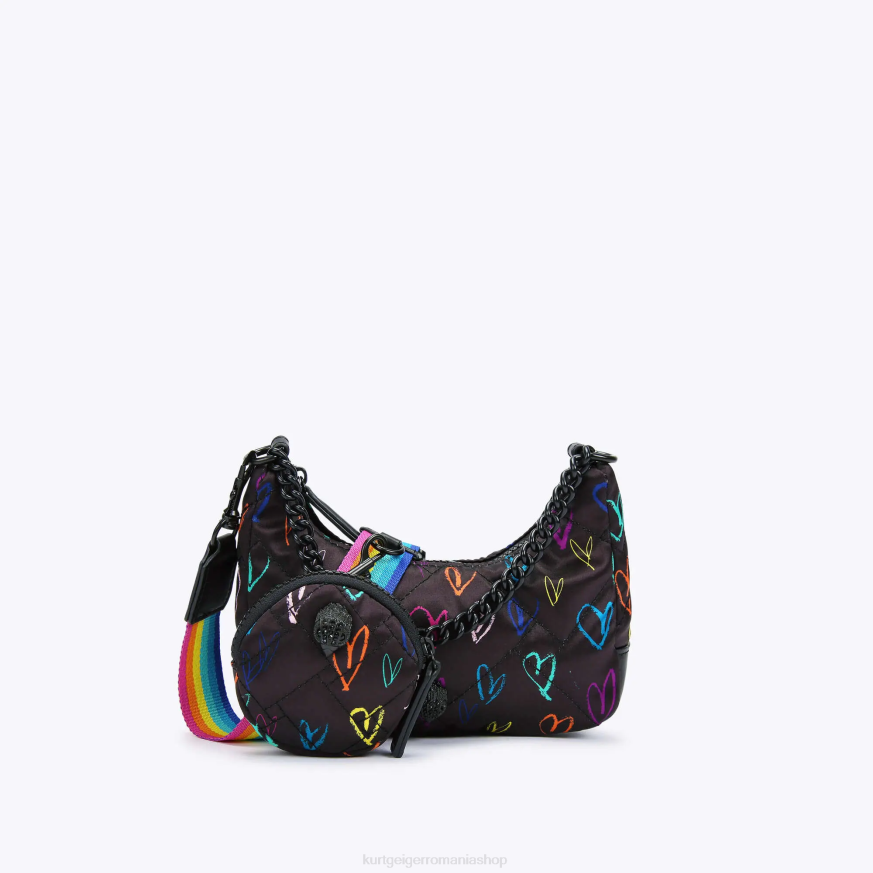 femei negru altul Kurt Geiger londra reciclat mic multi cross body N02B279 | saci