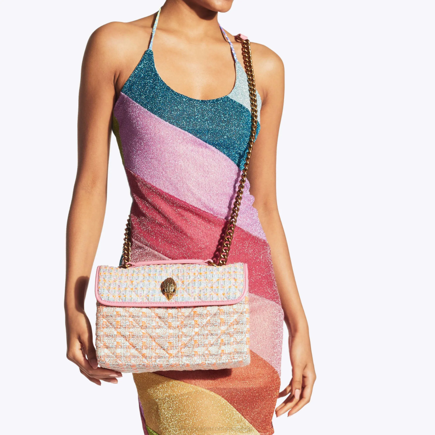 femei portocale Kurt Geiger geantă london tweed kensington N02B9 | saci