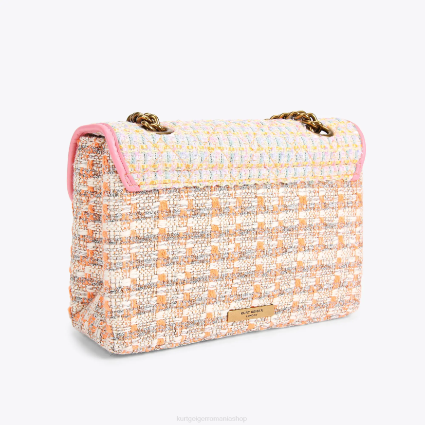 femei portocale Kurt Geiger geantă london tweed kensington N02B9 | saci