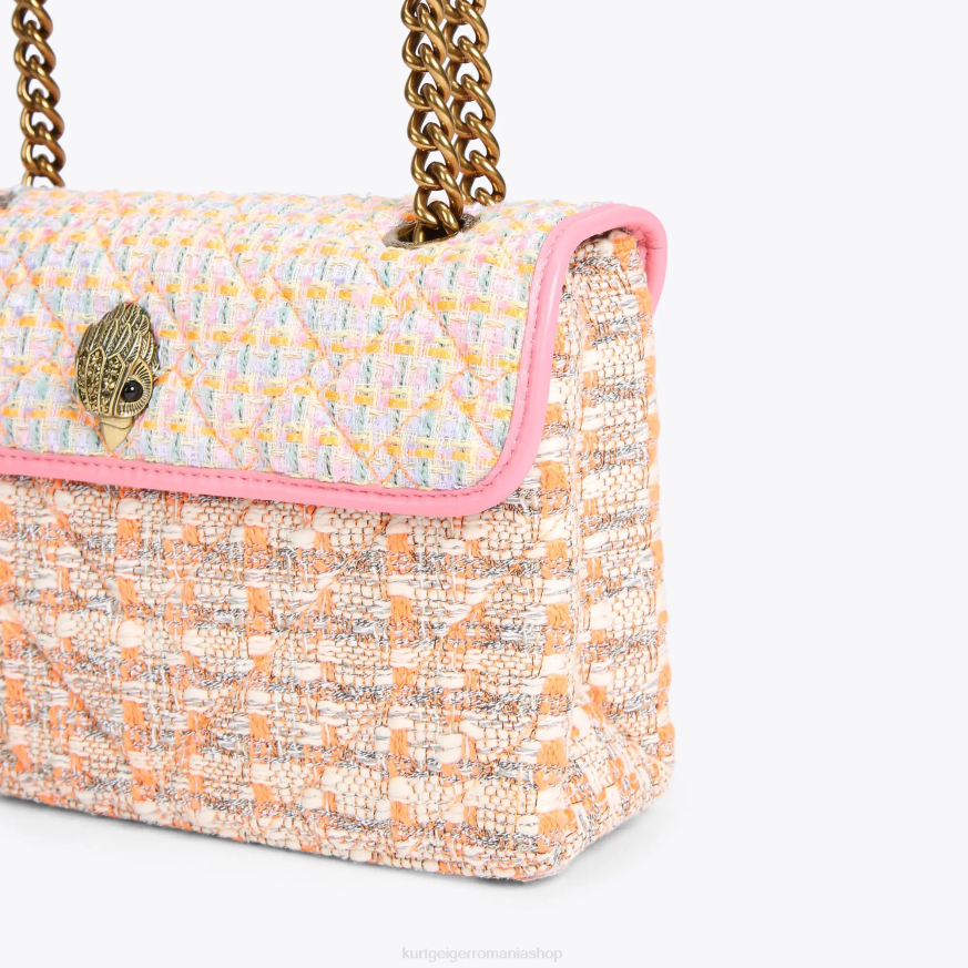 femei portocale Kurt Geiger geantă london tweed kensington N02B9 | saci