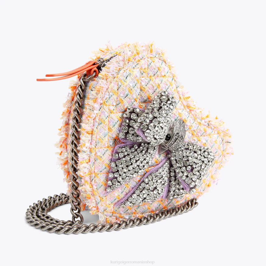 femei portocale Kurt Geiger london bow heart crossbody N02B258 | saci