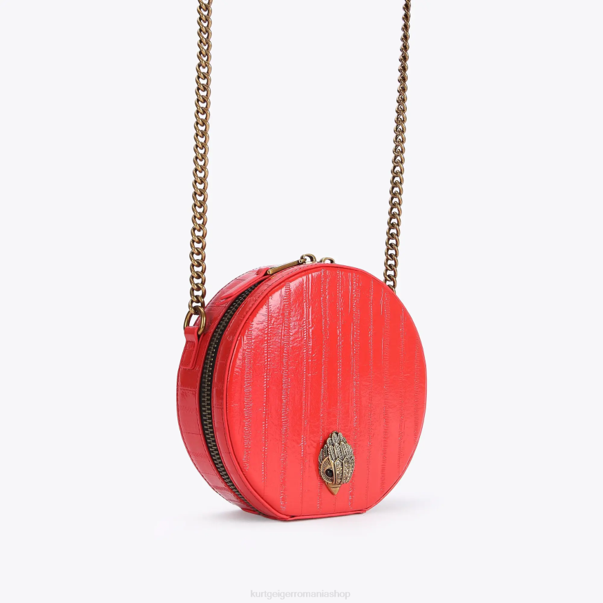 femei roșu Kurt Geiger geantă shoreditch rotundă londrană N02B139 | saci