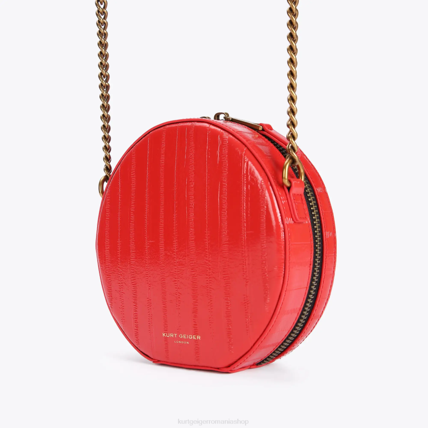 femei roșu Kurt Geiger geantă shoreditch rotundă londrană N02B139 | saci