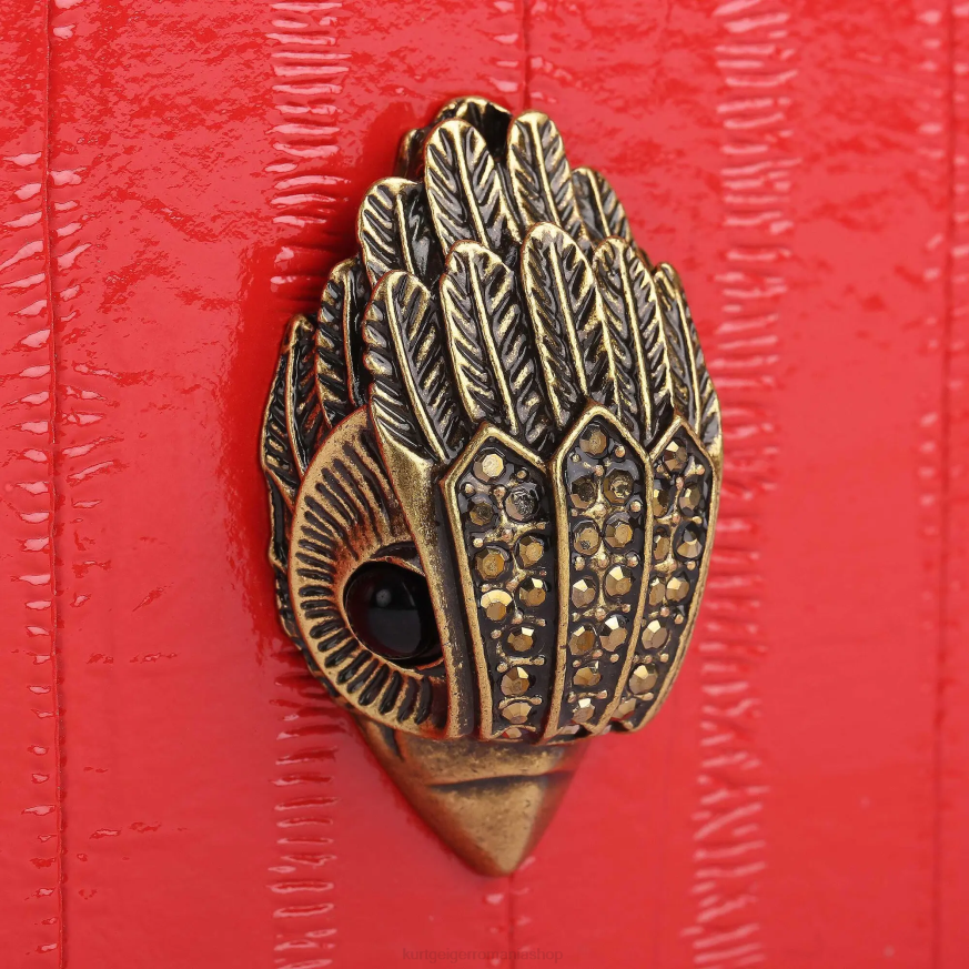 femei roșu Kurt Geiger geantă shoreditch rotundă londrană N02B139 | saci