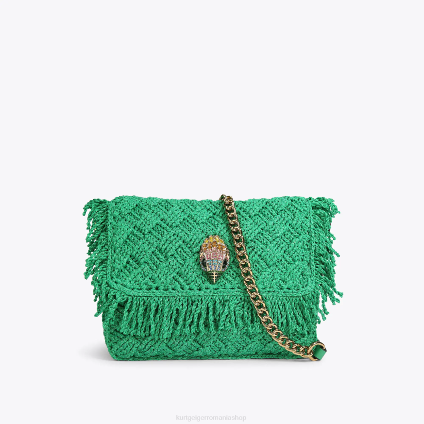 femei verde Kurt Geiger london crochet franjuri kensington N02B45 | saci