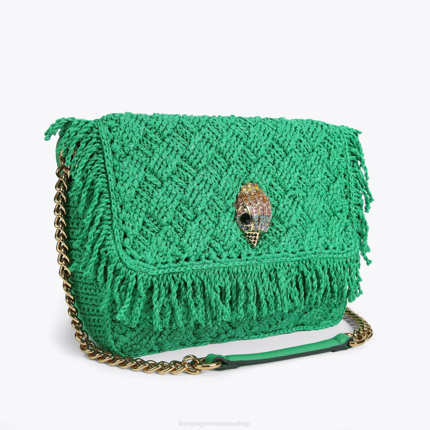femei verde Kurt Geiger london crochet franjuri kensington N02B45 | saci