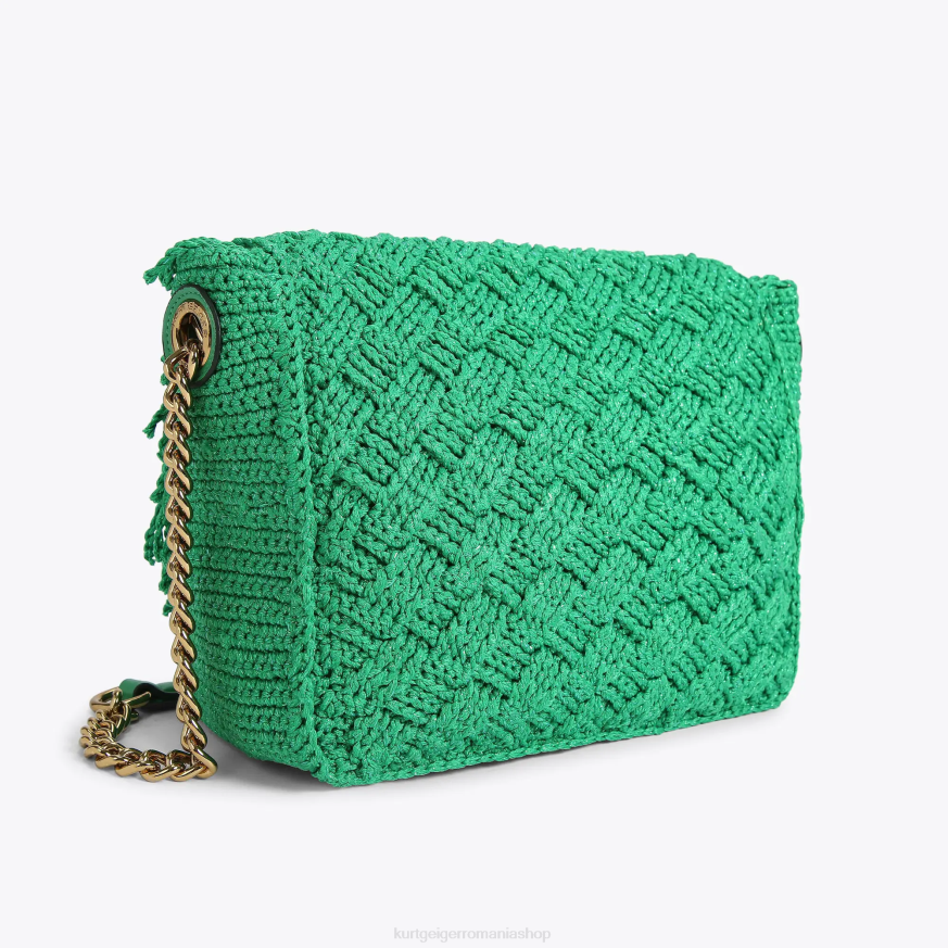 femei verde Kurt Geiger london crochet franjuri kensington N02B45 | saci