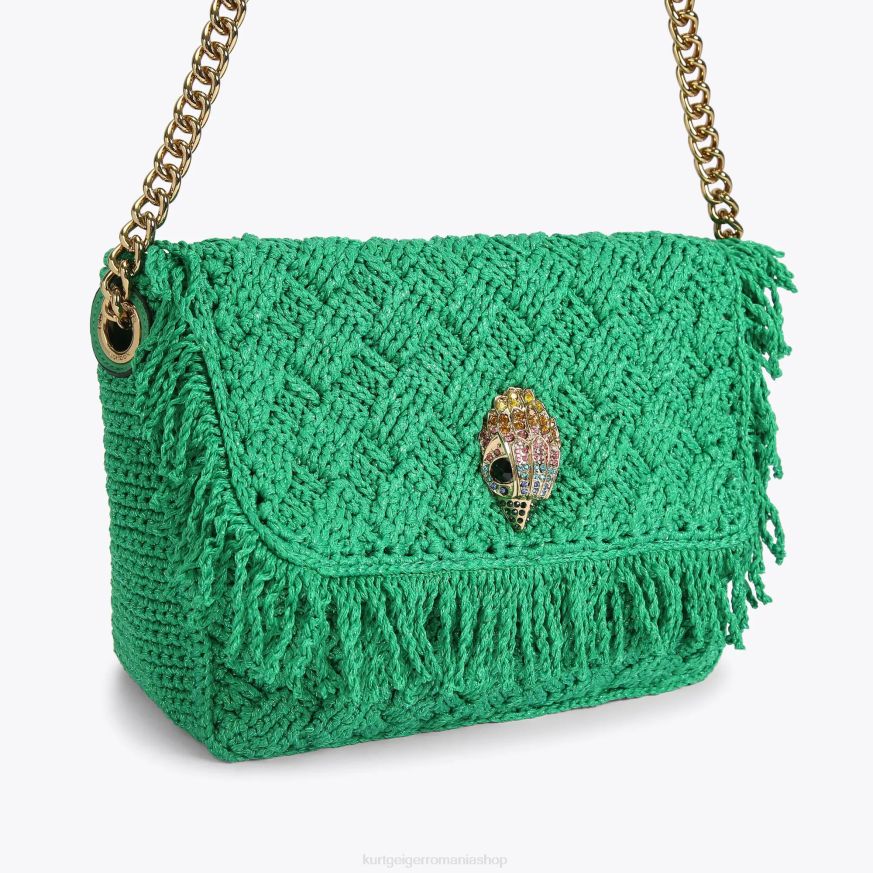 femei verde Kurt Geiger london crochet franjuri kensington N02B45 | saci