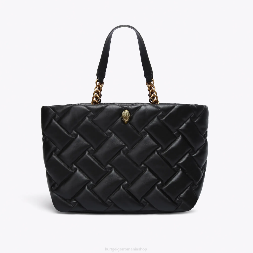 femei negru Kurt Geiger London Kensington soft shopper N02B71 | saci