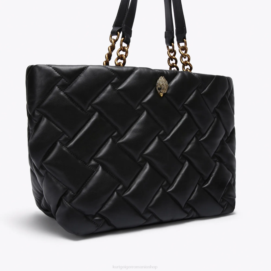 femei negru Kurt Geiger London Kensington soft shopper N02B71 | saci