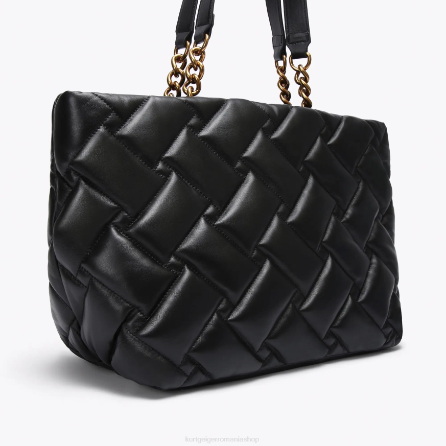 femei negru Kurt Geiger London Kensington soft shopper N02B71 | saci