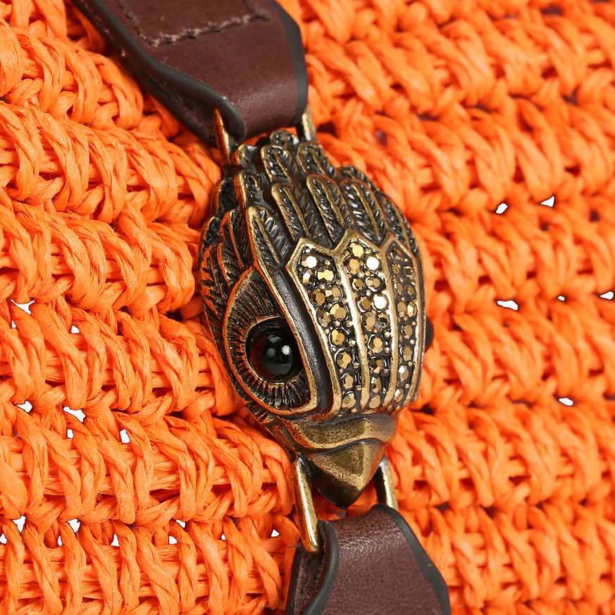 femei portocale Kurt Geiger tote london hampton din rafia N02B458 | saci