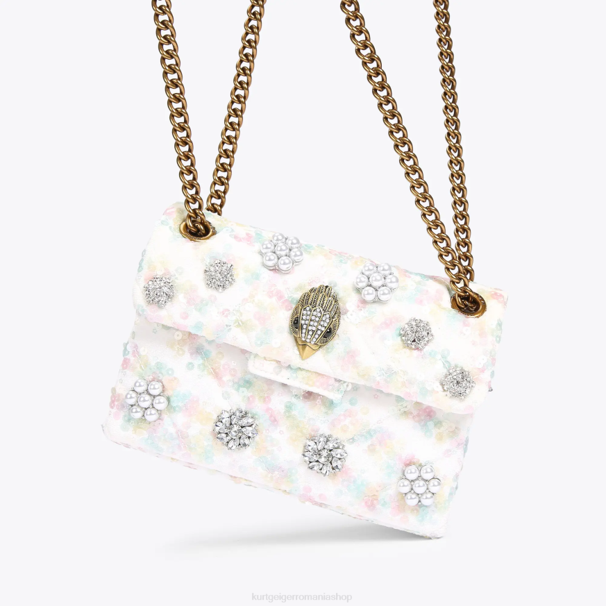 femei alb Kurt Geiger london fabric mini kensington N02B39 | saci