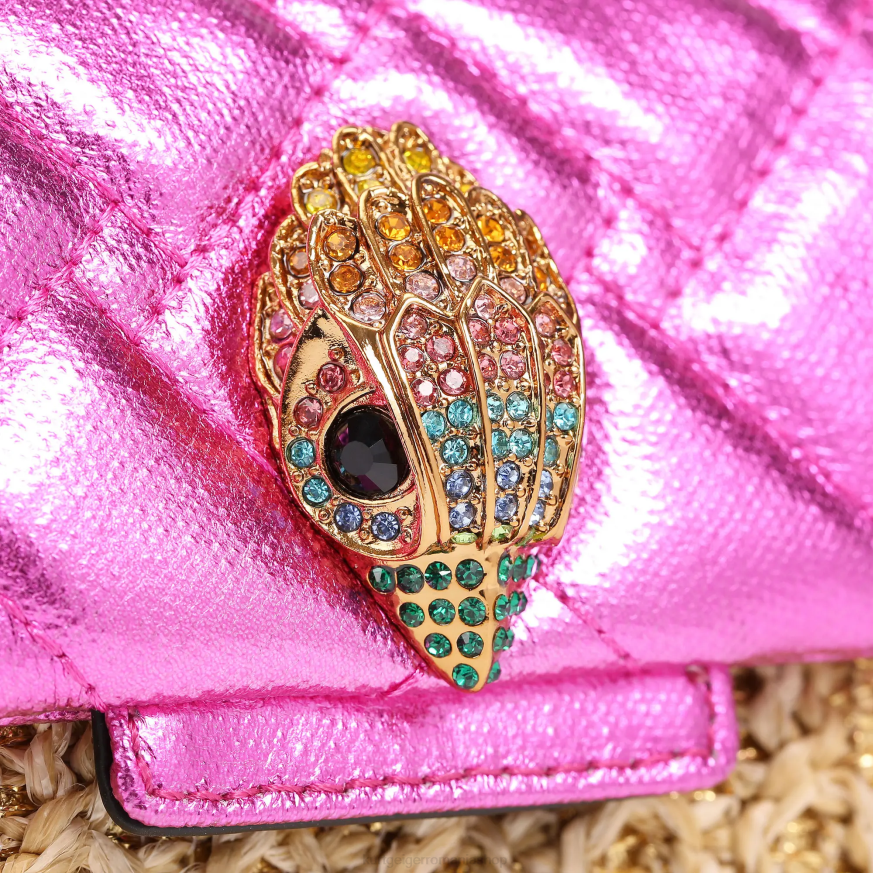 femei combinație de aur Kurt Geiger rafia london mini kensington N02B89 | saci