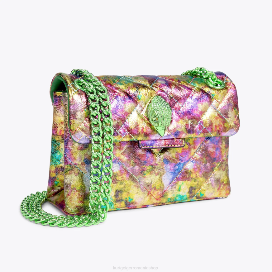 femei combinație de verde Kurt Geiger mini Kensington din piele de Londra N02B50 | saci