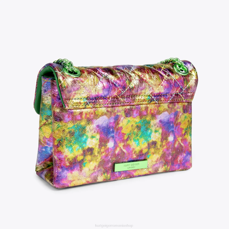 femei combinație de verde Kurt Geiger mini Kensington din piele de Londra N02B50 | saci