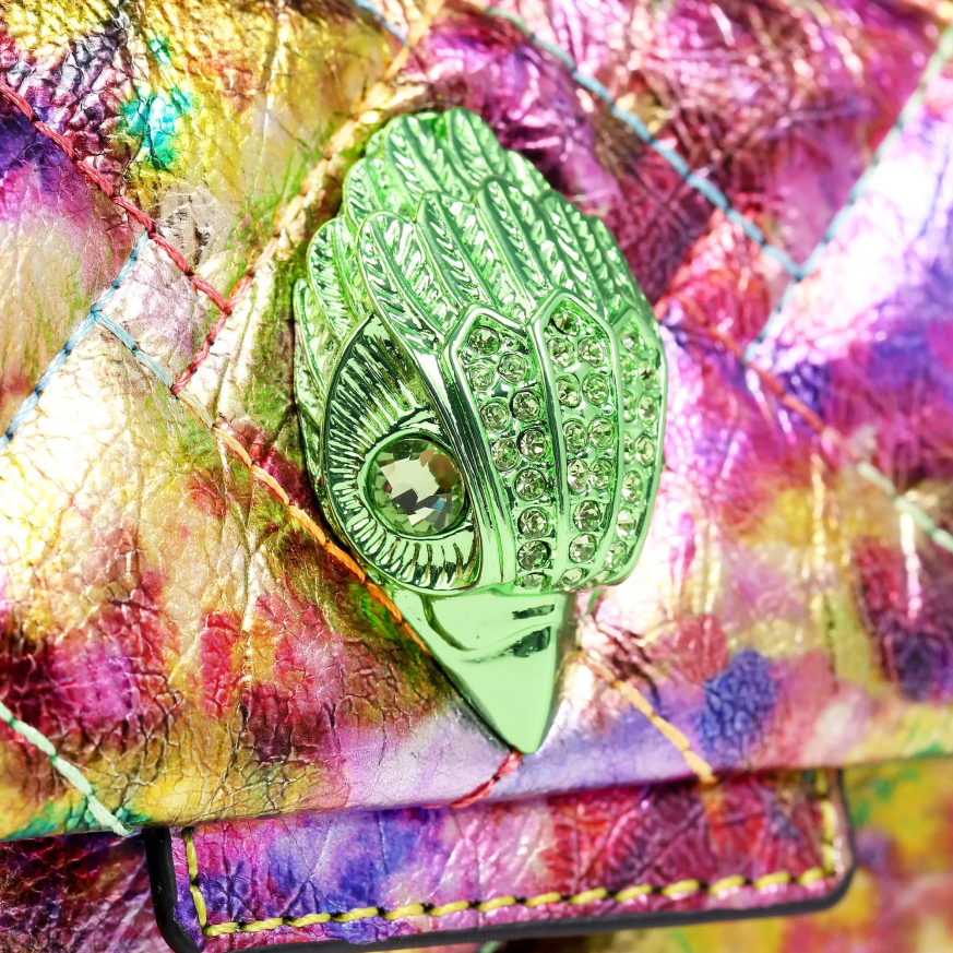 femei combinație de verde Kurt Geiger mini Kensington din piele de Londra N02B50 | saci