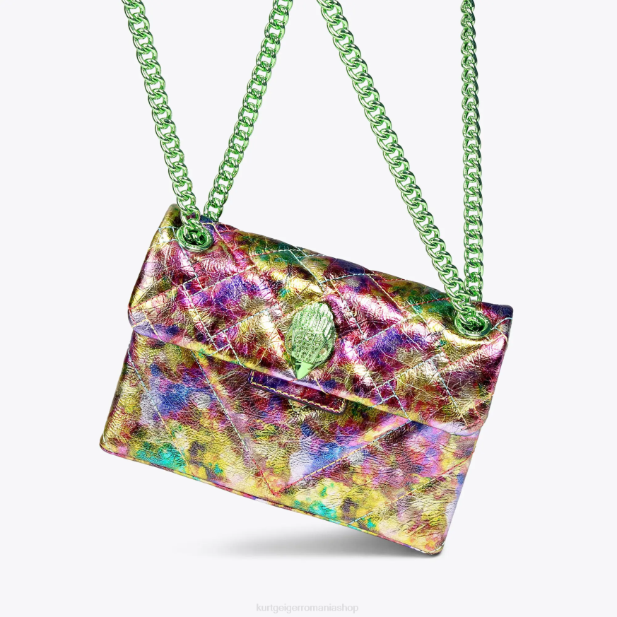 femei combinație de verde Kurt Geiger mini Kensington din piele de Londra N02B50 | saci