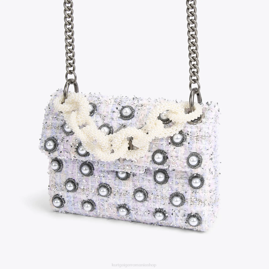 femei liliac Kurt Geiger london tweed mini kensington N02B86 | saci