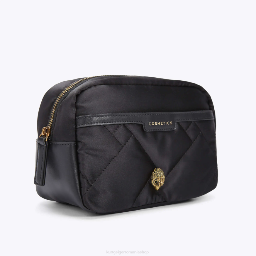 femei negru Kurt Geiger pungă pentru cosmetice reciclată de londra N02B280 | saci