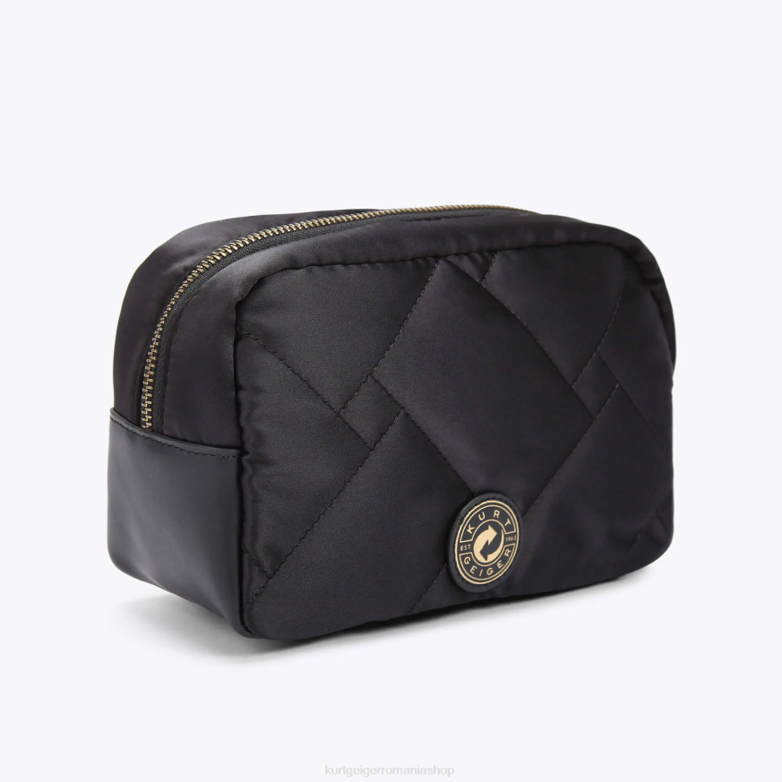 femei negru Kurt Geiger pungă pentru cosmetice reciclată de londra N02B280 | saci