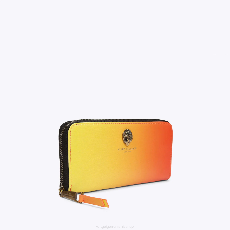 femei galben Kurt Geiger london zip în jurul shoreditch N02B540 | saci