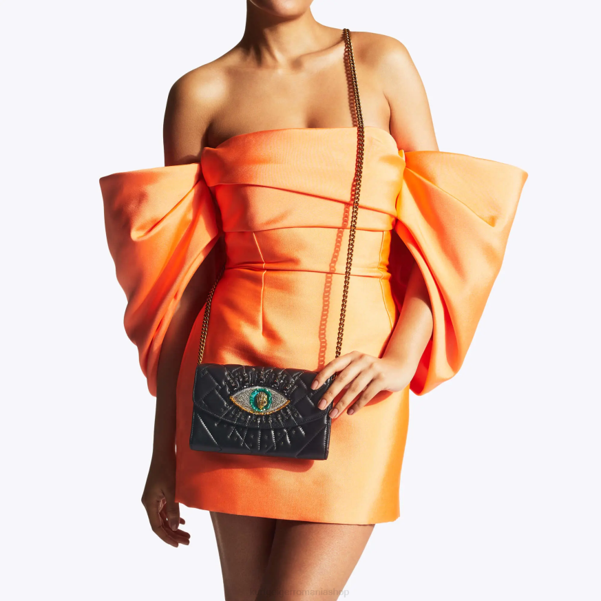 femei negru Kurt Geiger portofel londra Kensington cu ochi cu lanț N02B96 | saci